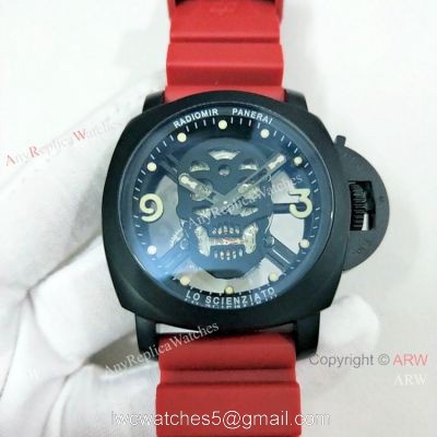 2019 New Panerai Radiomir Lo Scienziato Watch Black Case Skull Face watches