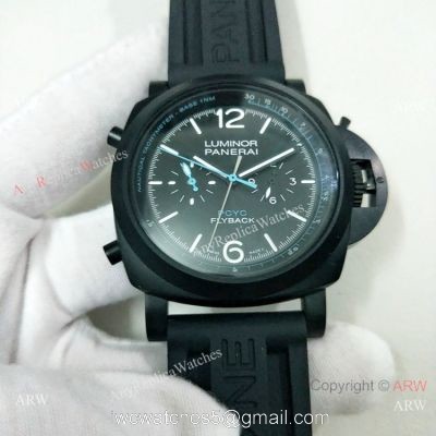 2019 Copy Panerai Luminor PCYC Flyback Automatic Black Watch PAM788 watches