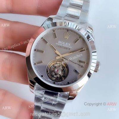 1:1 Best Edition Rolex Milgauss Label Noir Tourbillon Replica Watch Stainless Steel watches