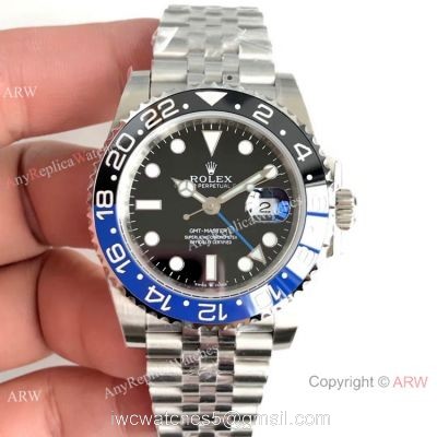 (EW) Swiss ETA2836 Rolex Batman Replica Watch Ss Jubilee Strap watches