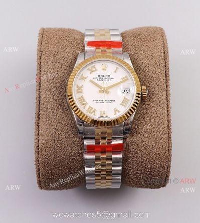 (TW) Rolex Datejust Swiss eta2836 Watch White Roman Dial 31mm watches