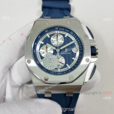 Fake Audemars Piguet Royal Oak Offshore Blue Rubber Strap Watch 44mm watches