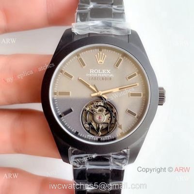 Replicas Rolex Milgauss Label Noir Tourbillon PVD Case 1-1 Best Edition Watch watches
