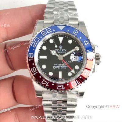 (EW) Rolex GMT-Master II Pepsi 126710BLRO Stainless Steel Watch Swiss ETA2836 watches