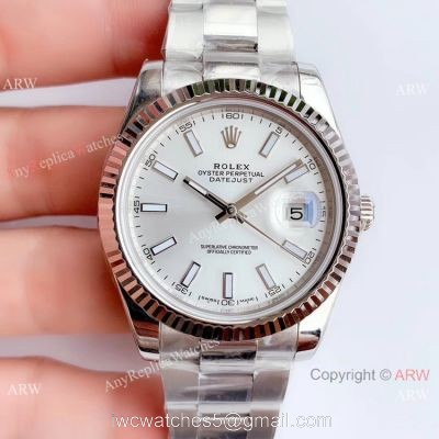 NEW Upgraded Swiss Copy Rolex Datejust II 3235 V3 Silver Face Watch 41mm watches