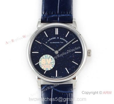 A Lange Sohne Saxonia Thin Swiss 2892 Replica watch New Blue Face watches