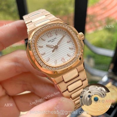 Copy Patek Philippe Nautilus Ladies 35mm Watches Diamond Bezel watches