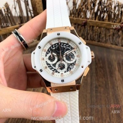 Copy Hublot Big Bang Evolution 44mm Watches Rose Gold Ceramic Bezel watches