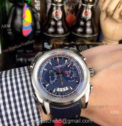 New Copy Parmigiani Fleurier SS Blue Chronograph Dial Watches 45mm watches