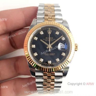 EW Factory Replica Rolex Datejust II EW 3235 Watch 2-Tone Jubilee Diamond Marker watches