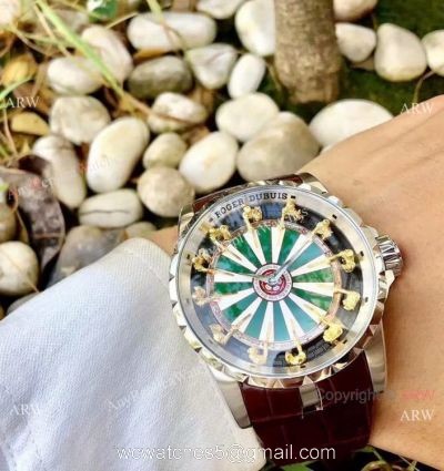 Roger Dubuis Excalibur Rddbex0495 Copy Watch Green White Face watches