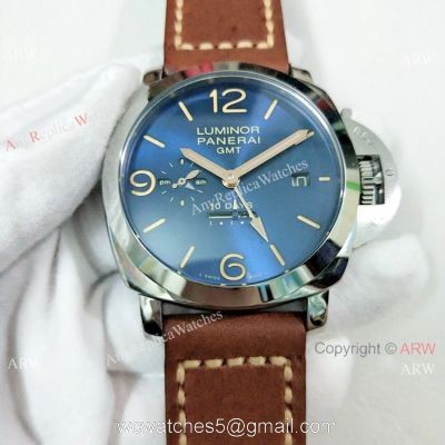 AAA Replica Panerai Luminor GMT 10 days PAM00689 Watch SS Blue Face watches