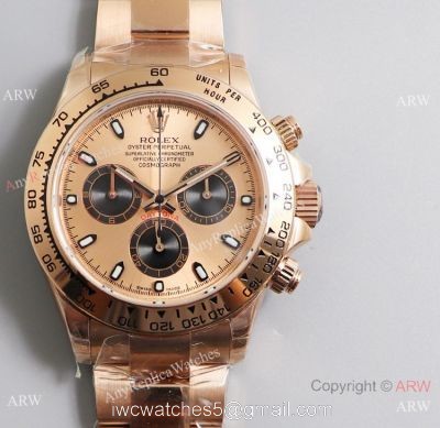 JH Factory Swiss 4130 Replica Rolex Daytona Rose Gold 40mm Watch watches