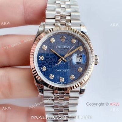 EWF Datejust Rolex Computer Face Stainless Steel Jubilee Watch 36mm watches