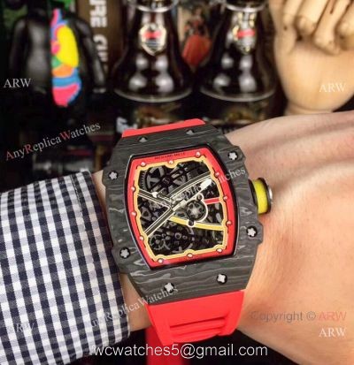 Swiss Copy Richard Mille RM67-02 Automatic Watch NTPT Carbon Skeletal Dial 48mm watches