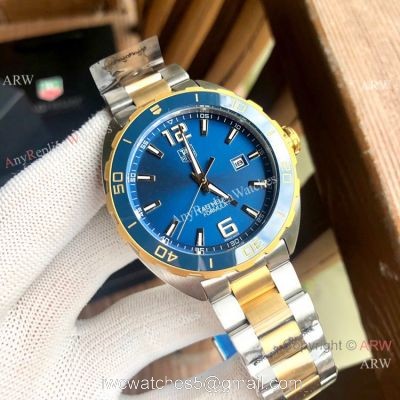 Copy Tag Heuer F1 Formula 1 Automatic Watch 2-Tone Blue Dial watches