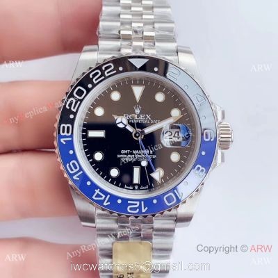 Rolex GMT Master ii Rolex Batman Replica Watch / UN factory 904L Swiss 3285 watches