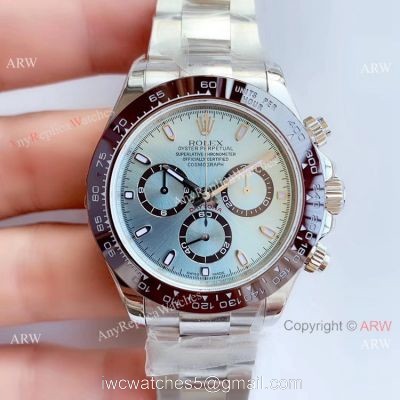 Noob Factory Clone 7750 Rolex Daytona 50th Anniversary Replica Watch Ss Ice Blue Dial watches