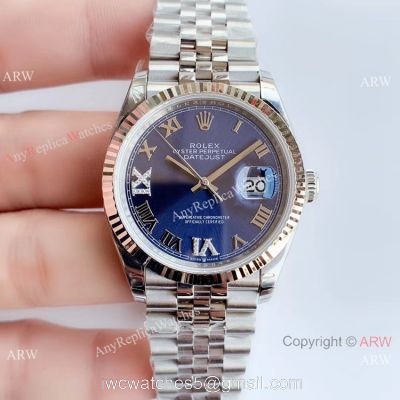 EWF Replica Rolex Oyster Perpetual Datejust 36mm Watch Jubilee Band Blue Dial watches