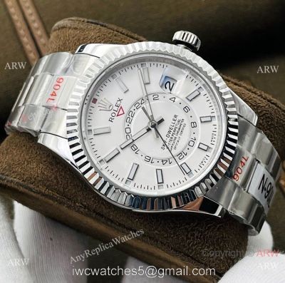 Grade 1A DR Factory Rolex Sky Dweller 42mm Watch Stainless Steel White Dial watches