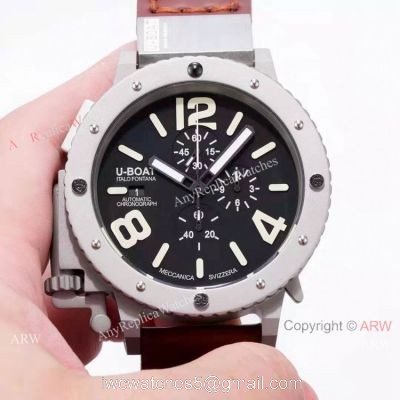 Best Replica U-Boat U-42 Limited Edition Chronograph Watch SS Black Dial watches