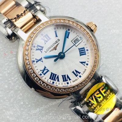 VSF 1-1 Best Edition Replica Longines PrimaLuna Ladies Watch 2 Tone Rose Gold watches