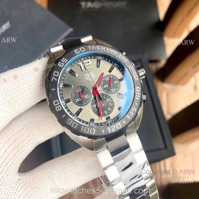 Copy Tag Heuer F1 Formula 1 Black and Silver Watch Men Size watches