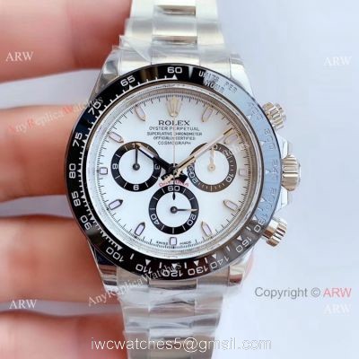 Replica Rolex Daytona Noob Factory Swiss 7750 Watch Stainless Steel Panda Face watches