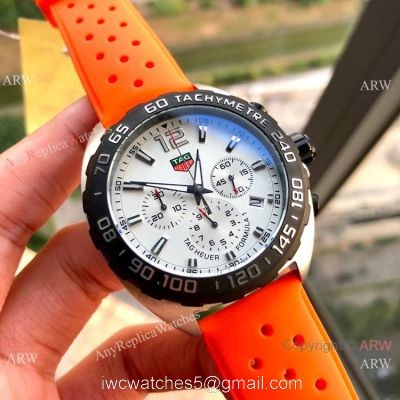 New Copy Tag Heuer F1 Formula 1 Chronograph Watches Orange and White watches