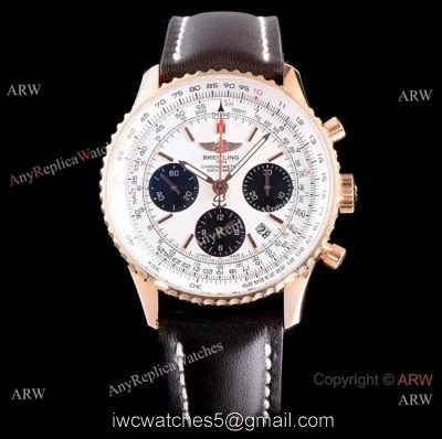 JF Factory Breitling Navitimer 01 Watch Rose Gold White Dial watches