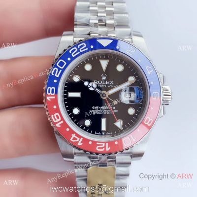 SWISS Rolex GMT Master II Pepsi Replica Watch UN Factory/904L/Swiss 3285 watches