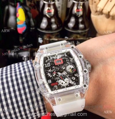 New Richard Mille RM 011-FM Skeleton Transparent Watch Best Replica Watches China Dealer watches