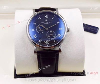 2019 Replica Patek Philippe Moon Phase SS Black Dial Watch watches