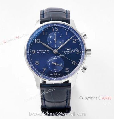 High-end Replica ZF Factory V2 IWC Portuguese Chronograph Watch Blue Dial watches
