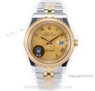 Rolex Oyster Perpetual Datejust II Watch Two Tone Gold Dial watches