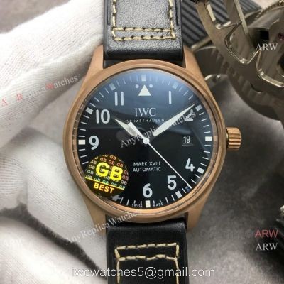 Super Clone IWC Big Pilots Spitfire Bronze Case Black Dial Watch Swiss Made watches