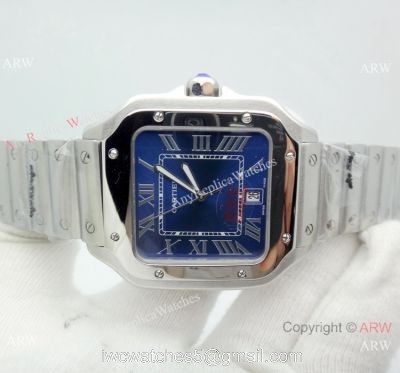 Japan Grade New Cartier Watches Santos De Blue Dial 39mm or 35mm watches