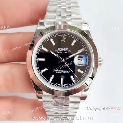 NEW Upgraded Replica Rolex Datejust Black Dial Jubilee Watch Swiss 3235 V3 watches