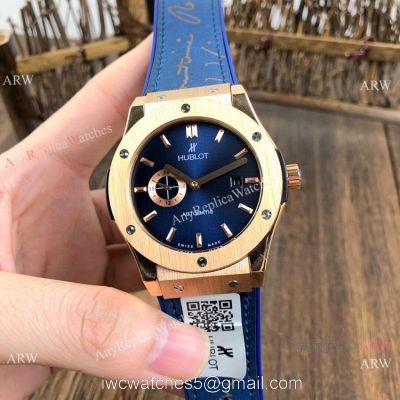 Fake Hublot Classic Fusion Black Dial Rose Gold Watches 42mm watches