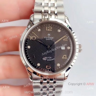 Swiss 2824 Tudor Geneve Rotor Self Winding Watch Stainless Steel Diamond Dial Watch watches