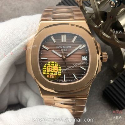 Swiss Copy Patek Philippe Nautilus GB Factory CAL.324 Watch Rose Gold 40mm watches