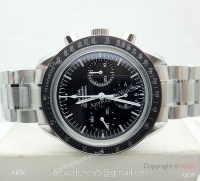 Swiss Grade 1 Omega Speedmaster 7750 Stainless Steel Black Bezel Swiss Replica Watches watches
