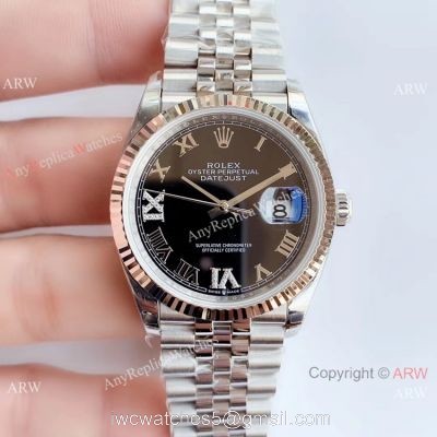 EWF Swiss Rolex Datejust Black Dial Jubilee 3235 Watch Best Chinese Replica Watches watches