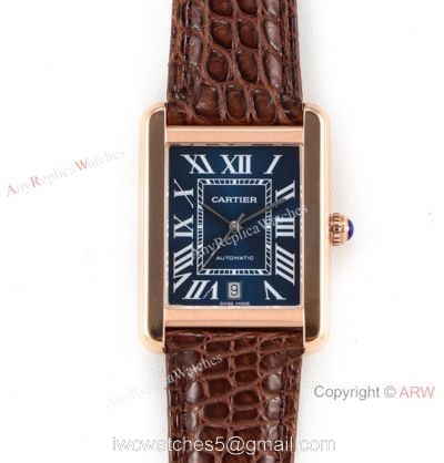 (ER) Cartier Tank Solo W5200027 Rose Gold Black Face Watch Swiss Grade 1 watches