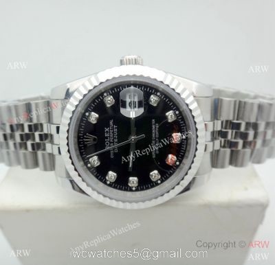 Replica Rolex Datejust Black Dial Jubilee Strap Watch 36mm watches