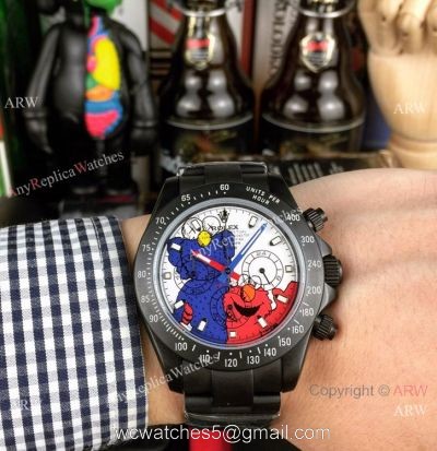 Rolex Blaken Replica Daytona Watches Blacksteel Blue&038;Red Dial watches