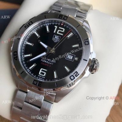 Swiss Tag Heuer Formula 1 CALIBRE 5 Bracelet Stainless Steel Black Face watches