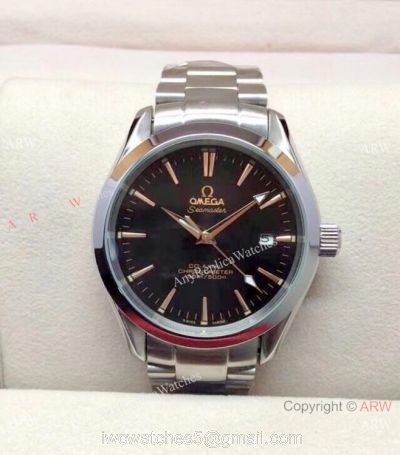Copy Omega Seamaster Gauss Stainless Steel Black Dial Watch 39mm watches