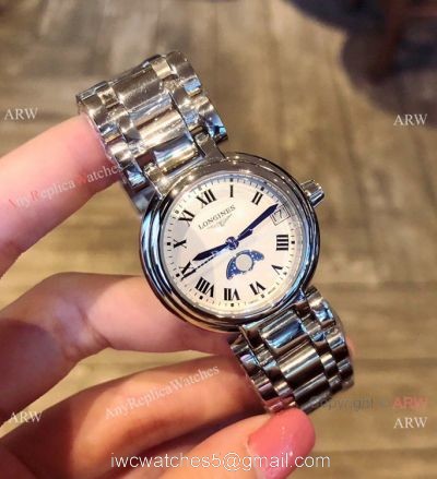 Longines PrimaLuna Quartz White Dial Ladies Watch New Replica watches