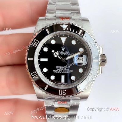 AAA Replica Rolex Submariner Black Face 116610LN Watch Noob/V10/904L/Swiss 3135 watches